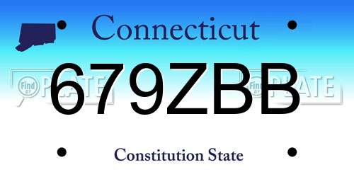 679ZBB Connecticut License Plate