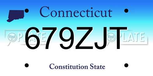 679ZJT Connecticut License Plate