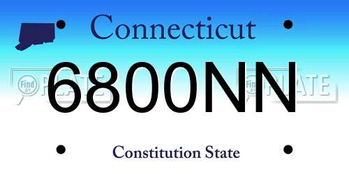 6800NN Connecticut License Plate