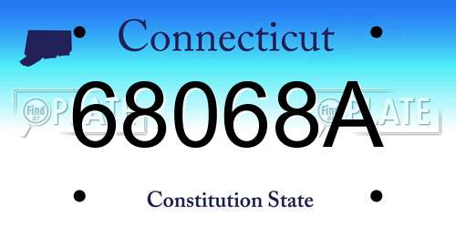 68068A Connecticut License Plate