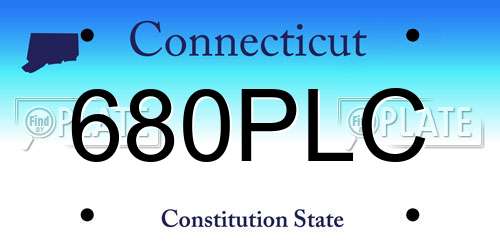 680PLC Connecticut License Plate