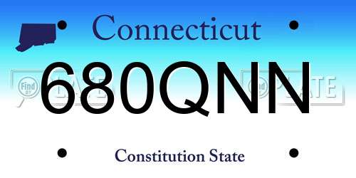680QNN Connecticut License Plate
