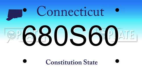 680S60 Connecticut License Plate