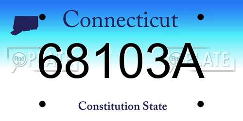 68103A Connecticut License Plate