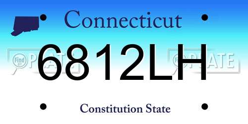 6812LH Connecticut License Plate
