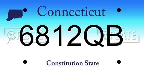 6812QB Connecticut License Plate
