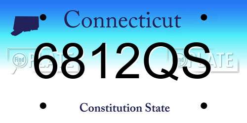 6812QS Connecticut License Plate