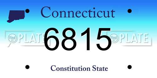 6815 Connecticut License Plate