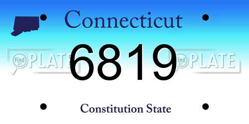 6819 Connecticut License Plate