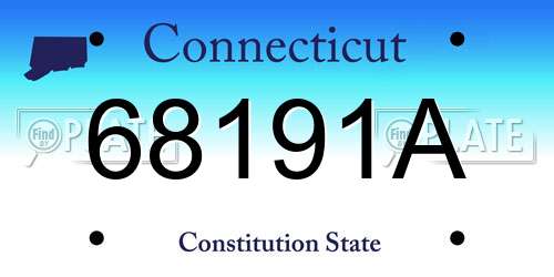 68191A Connecticut License Plate