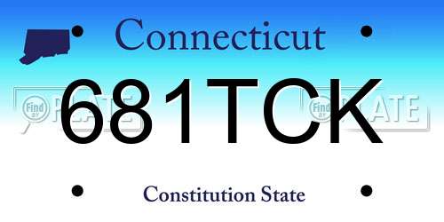 681TCK Connecticut License Plate