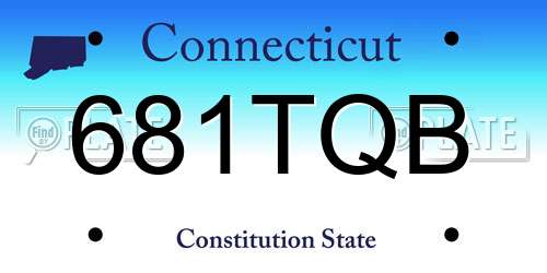 681TQB Connecticut License Plate