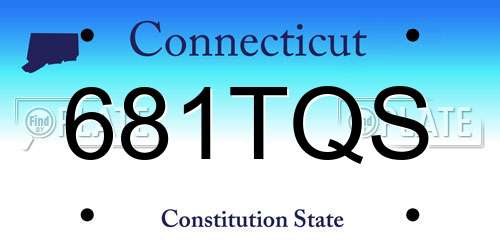 681TQS Connecticut License Plate