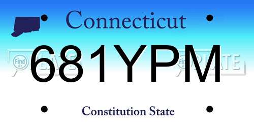 681YPM Connecticut License Plate