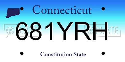 681YRH Connecticut License Plate