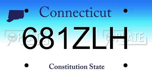 681ZLH Connecticut License Plate