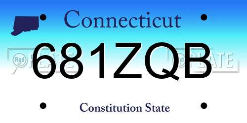 681ZQB Connecticut License Plate