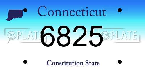 6825 Connecticut License Plate