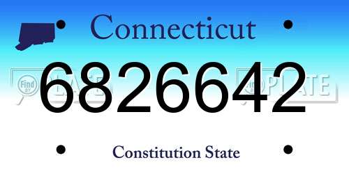 6826642 Connecticut License Plate
