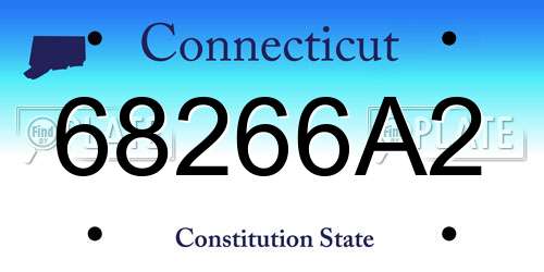 68266A2 Connecticut License Plate