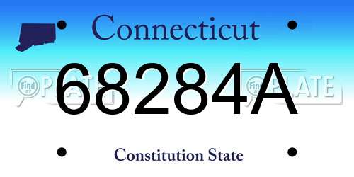 68284A Connecticut License Plate