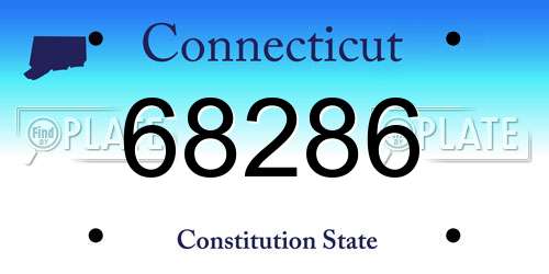 68286 Connecticut License Plate