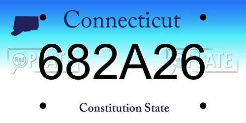 682A26 Connecticut License Plate