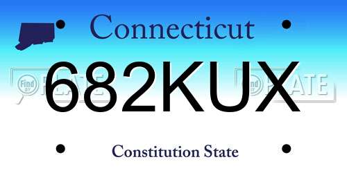 682KUX Connecticut License Plate