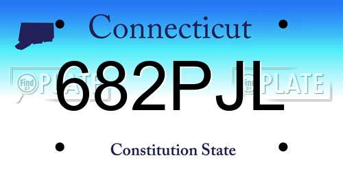 682PJL Connecticut License Plate