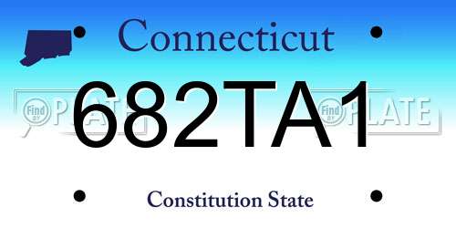 682TA1 Connecticut License Plate