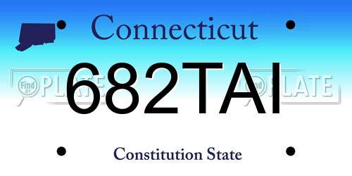 682TAI Connecticut License Plate