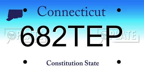 682TEP Connecticut License Plate