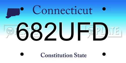 682UFD Connecticut License Plate