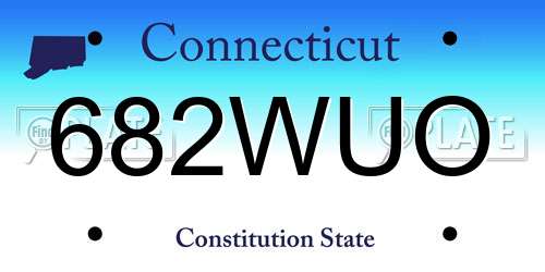 682WUO Connecticut License Plate