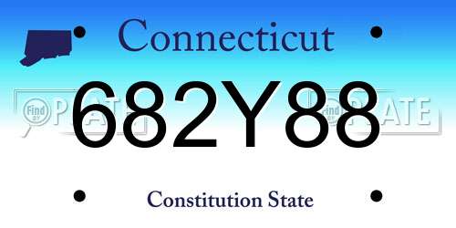 682Y88 Connecticut License Plate