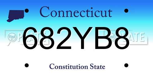 682YB8 Connecticut License Plate