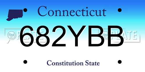 682YBB Connecticut License Plate