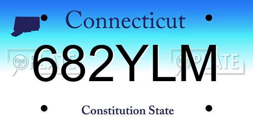 682YLM Connecticut License Plate