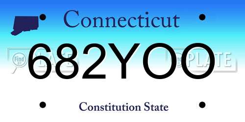 682YOO Connecticut License Plate