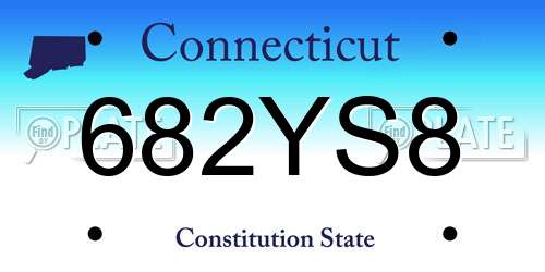 682YS8 Connecticut License Plate
