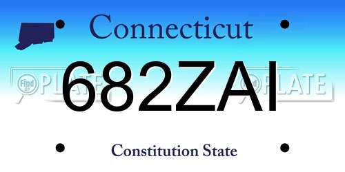 682ZAI Connecticut License Plate