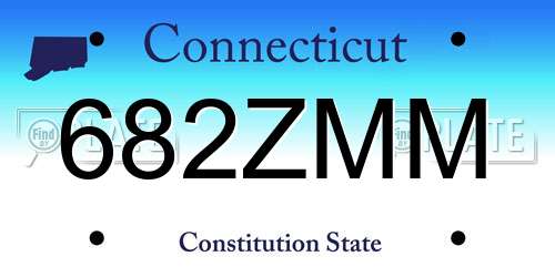 682ZMM Connecticut License Plate