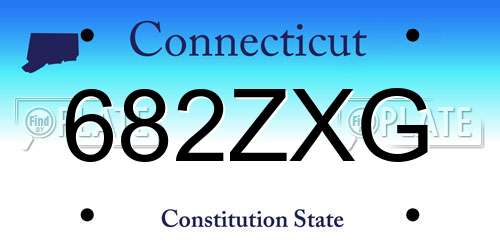 682ZXG Connecticut License Plate