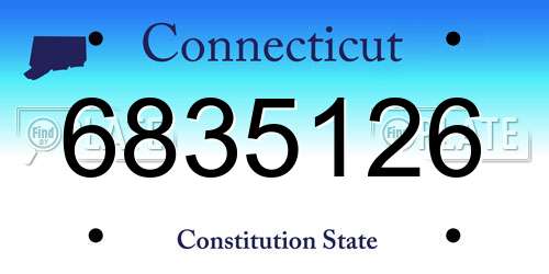 6835126 Connecticut License Plate