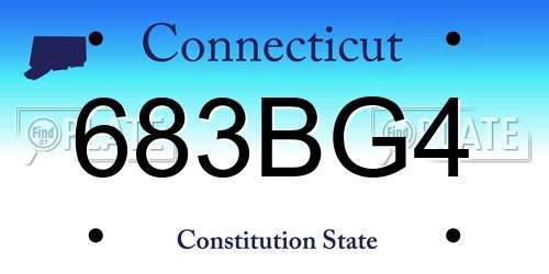683BG4 Connecticut License Plate