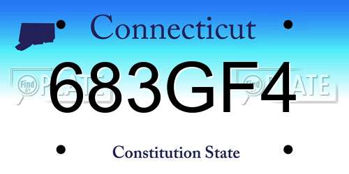 683GF4 Connecticut License Plate