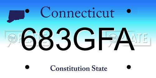 683GFA Connecticut License Plate