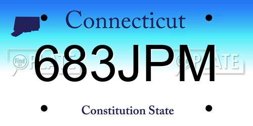 683JPM Connecticut License Plate