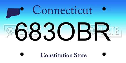 683OBR Connecticut License Plate