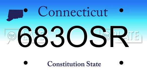 683OSR Connecticut License Plate